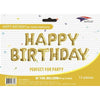 Mini Foil Balloon Banner Kit Happy Birthday Gold