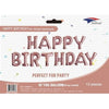 Mini Foil Balloon Banner Kit Happy Birthday Rose Gold