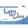 Mini Foil Balloon Banner Kit Happy Birthday Script Blue