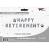 Mini Foil Balloon Banner Kit Happy Retirement Silver