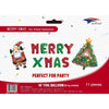 Mini Foil Balloon Banner Kit Merry Xmas