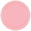 New Pink Plastic Plates, 9"