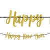 New Year's Ribbon Letter Banner - Gold