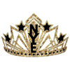 New Years Glitter Crown - Black, Silver, Gold