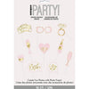 Pink And Gold Foil Bachelorette Party Photo Booth Props, 10 Count