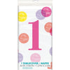 Pink Dots 1St Birthday ReCountangular Plastic Table Cover, 54" X 84"