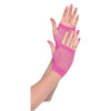 Pink Short Fishnet Gloves