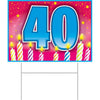 Plastic 40 Birthday Yard Sign