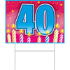 Plastic 40 Birthday Yard Sign
