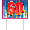 Plastic 60 Birthday Yard Sign