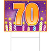 Plastic 70 Birthday Yard Sign