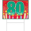 Plastic 80 Birthday Yard Sign