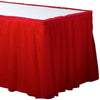 Plastic Table Skirt - Apple Red 21'