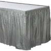 Plastic Table Skirt - Silver 21'