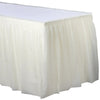 Plastic Table Skirt - Vanilla Creme 21'