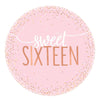 Blush Sixteen Foil Round Plates, 7"