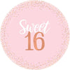 Blush Sixteen Foil Plates, 10 1/2"