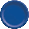 10" Round Paper Plates, 50 Count. - Bright Royal Blue