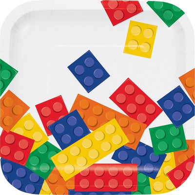Block Party Dessert Plates Lego Inspired