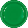 Festive Green Plastic Plates, 9"