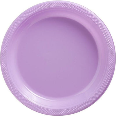 Lavender Plastic Plates, 7"