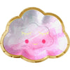 Oh Baby Pink Metallic Shaped Plates, 6 1/2"