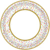 Rainbow Confetti Round Plates, 10 1/2"