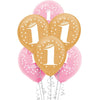 Premium 1St Birthday -Pink Latex Balloons