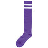 Purple Striped Knee Socks