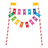 Rainbow Birthday Bunting Cake Topper