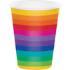 Rainbow Cups 12 Oz, 8 Per Package