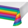 Rainbow Plastic Tablecloth