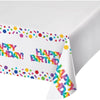 Rainbow Plastic Tablecloth