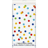 Rainbow Polka Dots ReCountangular Plastic Table Cover, 54" X 84"