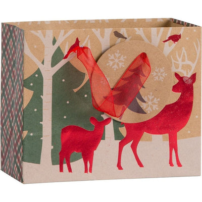 Reindeer Crossing - Horizontal Small Kraft Bag