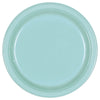 Robin's Egg Blue Round Plastic Plates, 9"