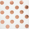 Rose Gold Foil Dots Beverage Napkins, 16 Count - Foil Stamped