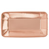 Rose Gold Foil ReCountangular 9" X 5" APPEtizer Plates, 8 Count - Foil Board