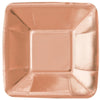 Rose Gold Foil Square 5" APPEtizer Plates, 8 Count - Foil Board