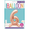 Rose Gold Number Shaped Standing Foil Balloon 30" 6