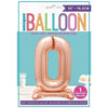 Rose Gold Number Shaped Standing Foil Balloon 30" 0