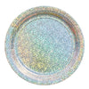 Round Prismatic Plates, 7" - Silver