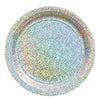 Round Prismatic Plates, 9" - Silver