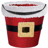 Santa Glitter Bucket W/Cello