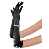 Satin Gloves With Rhinestone Bracelet