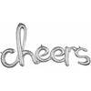 Script Cheers Silver Foil Balloon