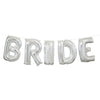 Silver Bride Foil Letter Balloon Banner Kit, 14"