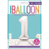 Silver Number Shaped Standing Foil Balloon 30" 1