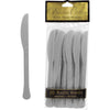 Silver Premium Heavy Weight Plastic Knives