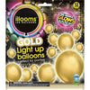 Solid Gold Light Up Balloons, 12 Count